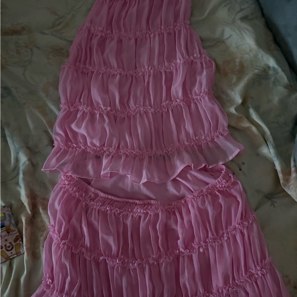 SHEIN Pink ruffled set